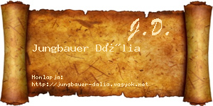 Jungbauer Dália névjegykártya